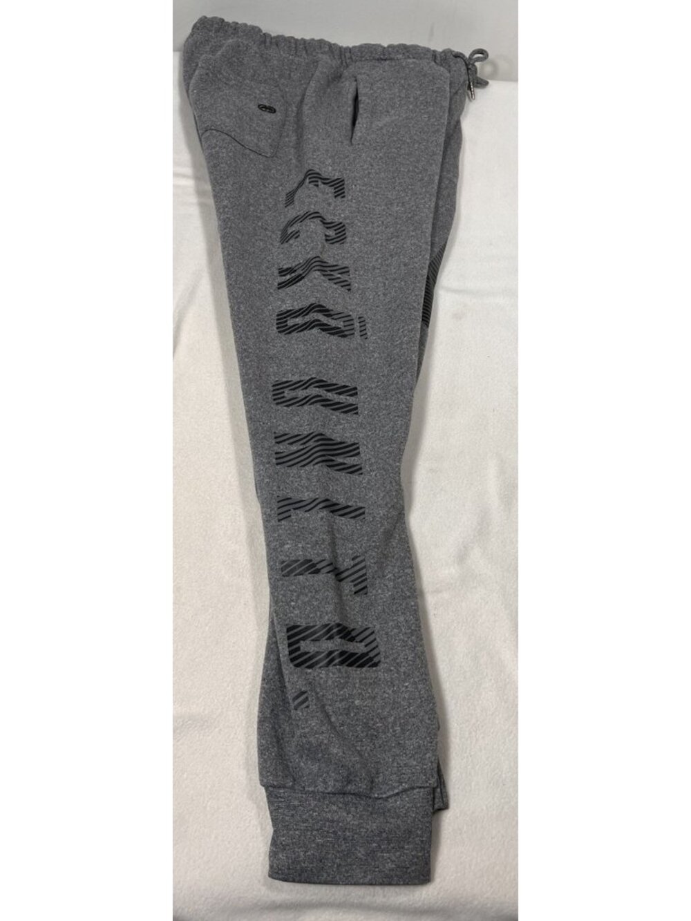 Men’s Medium Ecko Unlimited Unltd Gray Sweatpants Draw String Logo Spell Out - Picture 5 of 13